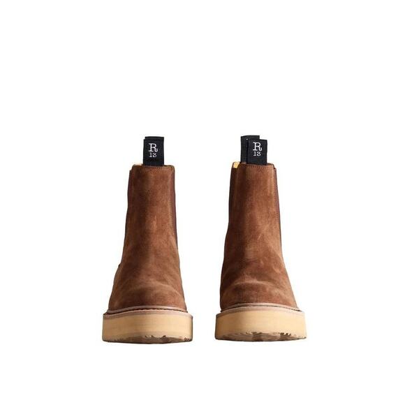 R13 Single Stack Chelsea Boots in Tobacco Brown Suede 37 - Picture 2 of 3